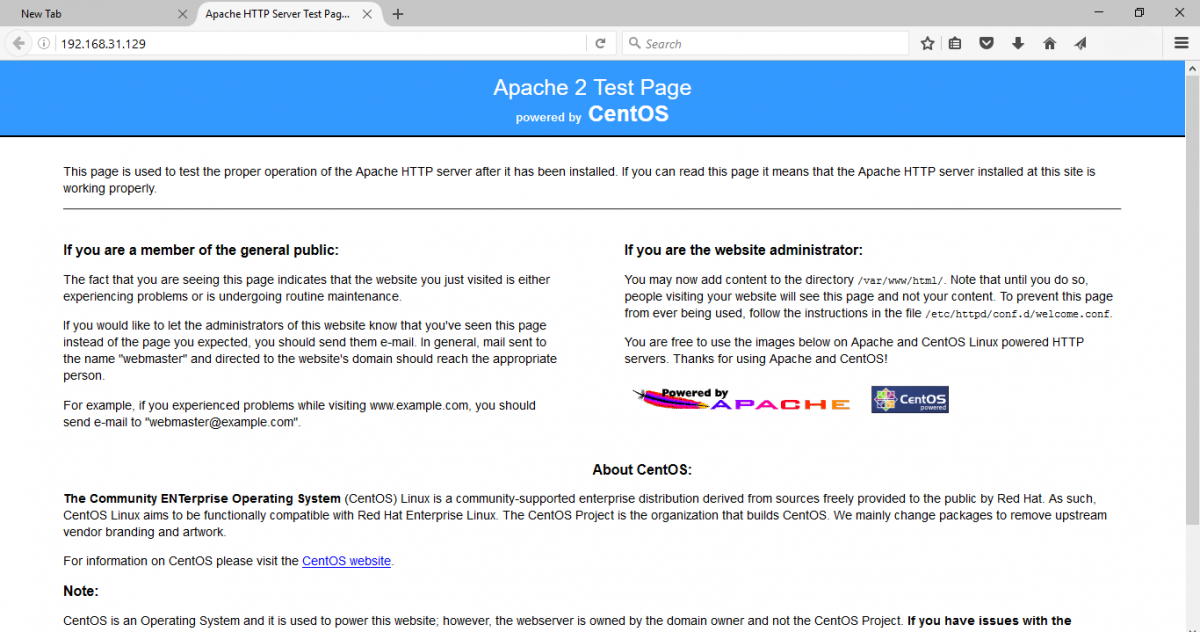 Apache Web Page